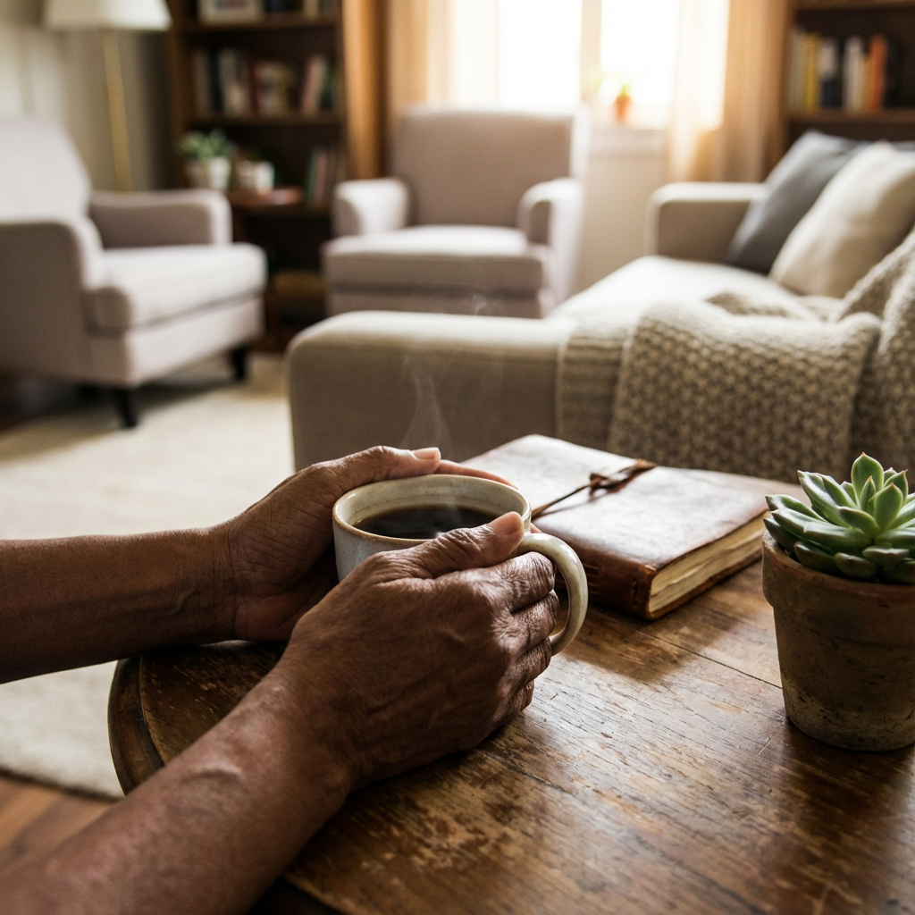Couple planning finances together